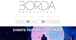 Desktop Screenshot of bordaproductions.com